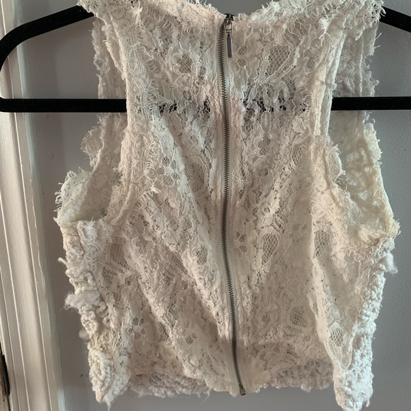 Zara x Trafluc white lace high neck sleeveless top - Picture 2 of 3